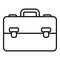 Manager suitcase icon, outline style