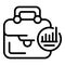 Manager suitcase icon outline vector. Business briefcase