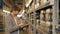 Manager With Tablet PC Checking Goods At Supermarket Warehouse