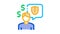 manager talk pay insurance Icon Animation