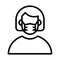 Manager Wearing mask Vector Icon which can easily modify or edit