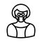 Manager Wearing mask Vector Icon which can easily modify or edit