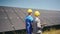 Manager and worker in photovoltaic power plant