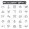 Managment service line icons, signs, vector set, linear concept, outline illustration