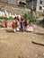 Manali, India - June 11th 2019: Himalayan Mountain Village Kids going to School.