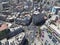 Manara crossroads, downtown Ramallah, aerial photography