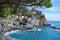 Manarola panorama in Cinque Terre. Unesco world heritage. Sea coast. Manarola. Liguria. Italy