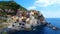 Manarola town, Cinque Terre national park. Is one of five famous colorful fisherman villages, suspended between sea and land on