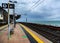 Manarola Train station in Cinque Terre at the Italian coast - CINQUE TERRE, ITALY - NOVEMBER 28, 2021