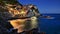 MANAROLA VILLAGE AT NIGHT IN CINQUE TERRE