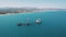 Manassa Rose shipwreck in Kissamos bay, drone view