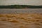 Manaus, Amazonas, Brazil: The merger of the two colored river, Rio Negro, Solimoes. Meeting, multi-colored waters do not mix, and