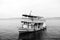 Manaus, Brazil - December 04, 2015: pleasure boat float along sea coast. Holiday cruiser ship on seascape. Summer