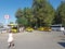 Manavgat/Turkey - 16. september 2019: Photo of parked Taxi cars at the entrance in Mnavgat waterfalls park