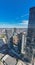 Manchester City Centre Drone Aerial View Above Building Work Skyline Construction Blue Sky Summer Beetham Tower Deansgate Square