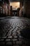 Manchester cobbled street