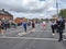 Manchester Marathon 2024 Runners go down the A56