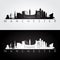 Manchester skyline and landmarks silhouette