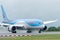 MANCHESTER UK, 30 MAY 2019: TUI Boeing 787-8 Dreamliner flight BY2429 from Dubrovnik lands on runway 23R at Manchaester Airport.