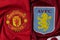 Manchester United Against Aston Villa Crest on Football Jersey For EPL