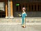 Manchirian girl juggling diabolo