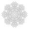 Mandala. Antistress coloring pages for adults. Monochrome circular lace oriental pattern.