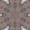 Mandala Art Photo. Brown Bricks Ornament Round Pattern