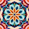 Mandala circle central color geometric pattern