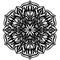 Mandala circle line as beautiful black and whtie flower art
