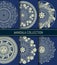 Mandala collection. Abstract decorative backgrounds. Ornamental design elements.