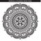 Mandala. Coloring book page. Indian antistress medallion. White background, black outline