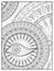 Mandala Coloring page For Adult Relaxation Mandala design eye Mandala Coloring Pages For Meditation And Happiness vector
