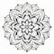 Mandala Coloring Page: Artistic Flower Design With Fine Lines And Intricate Details