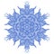 Mandala design or snowflake in dark blue