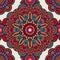 Mandala doodle colored seamless pattern