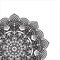 Mandala dotwork stipple Pattern black white Card