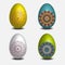 Mandala Easter egg collection.