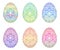 Mandala easter egg set, with varied gradient.