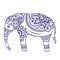 Mandala elephant vector illustration, hand drawing elephant