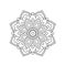 Mandala in ethnic oriental style. Decorative vintage flower for henna, yoga stuff, mehendi, tattoo, coloring book page