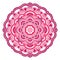 Mandala. Ethnic round ornament. Hand drawn indian motif. Mehendi meditation yoga henna theme. Unique pink floral print.