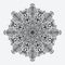 Mandala. floral circular monochrome pattern