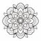 Mandala Flower Coloring Book: Organic Nature-inspired Line Art