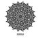 Mandala flower vector drawing. Decorative boho round ornament.