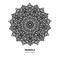 Mandala flower vector drawing. Decorative boho round ornament.