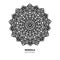 Mandala flower vector drawing. Decorative boho round ornament.