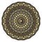 Mandala. Gold 3d celtic greek style floral mandala pattern. Luxury ornamental vector background. Intricate celtic arabeque