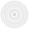 Mandala illustration. Circular intricate pattern. Lace circle design template. Abstract geometric mono line background