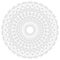 Mandala illustration. Circular intricate pattern. Lace circle design template. Abstract geometric mono line background