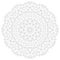 Mandala illustration. Circular intricate pattern. Lace circle design template. Abstract geometric mono line background